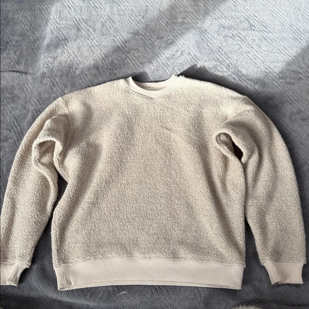 Outdoor Voices Megafleece Oatmeal Wool Crewneck Extra Small